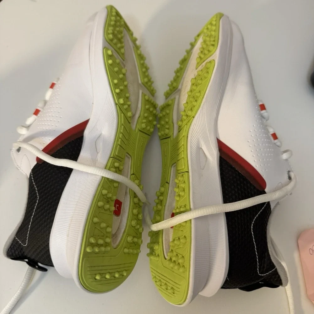 FootJoy Junior Fuel Golf Shoe. Men's  US Size 5 Medium. White, Red, Black